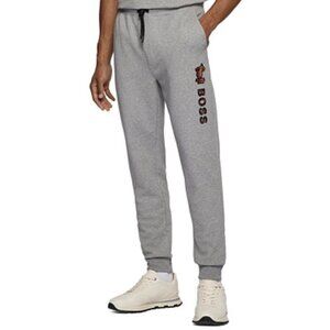 New Hugo Boss NBA Slamdunk2_2 Miami Heat Logo Gray Sweatpants Jogger Pants